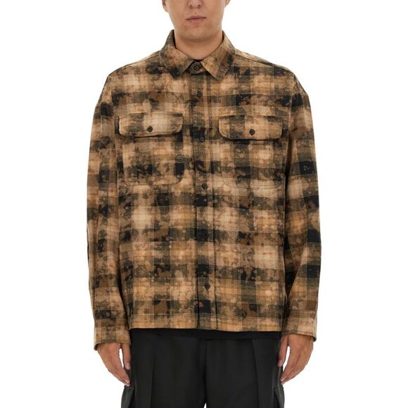 Palm Angels Men Plaid Shirt